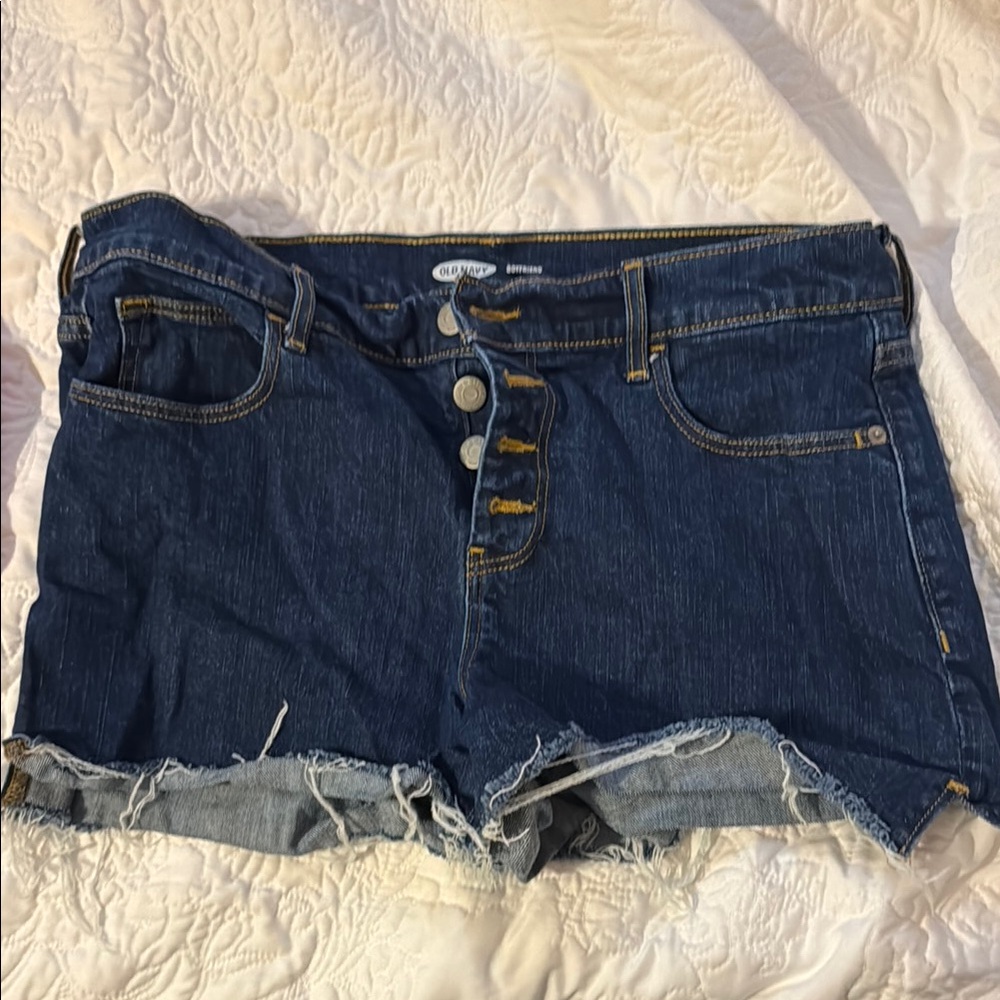 Old Navy Blue Jean Shorts with Frayed Hem